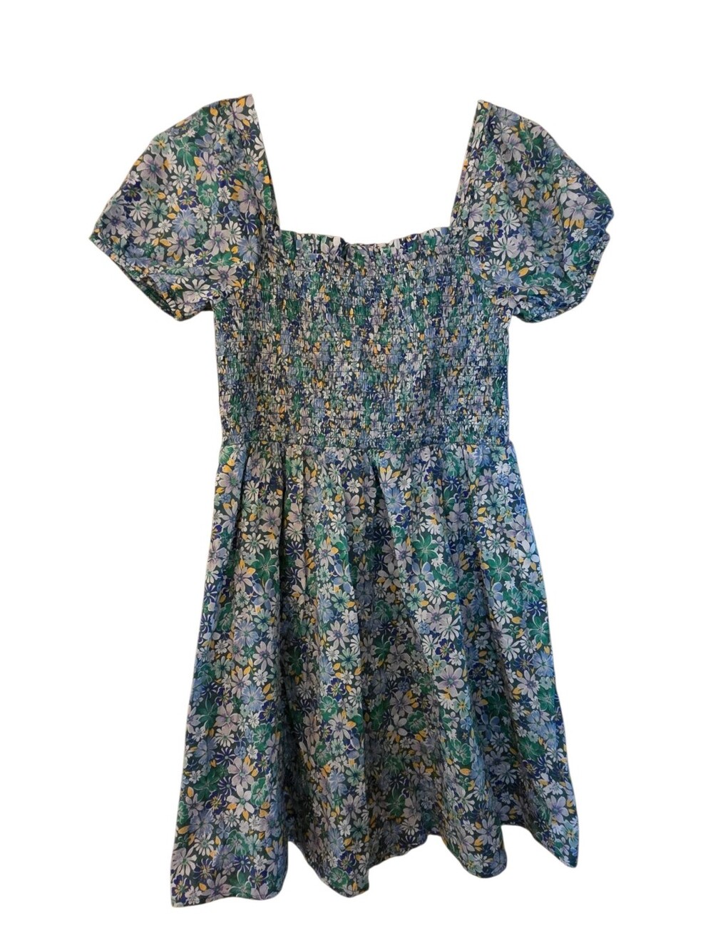 Copper Key Cottage Coquette Green Floral Puff Sleeve Dress Cotton Plus Size XXL